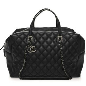 CHANEL Black Quilted Tote Bag